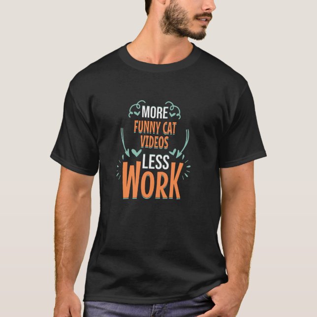 Roliga kattvideos t shirt (Framsida)
