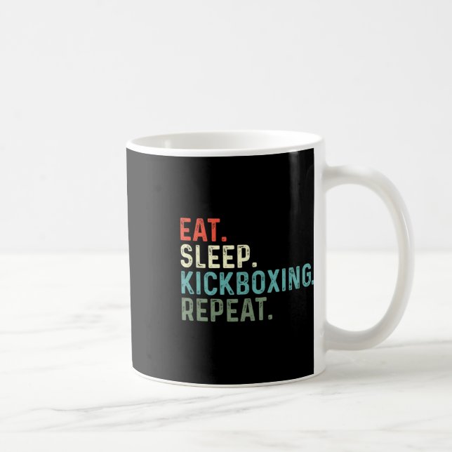 Roliga kickboxare äter sover kickboxning  kaffemugg (Höger)