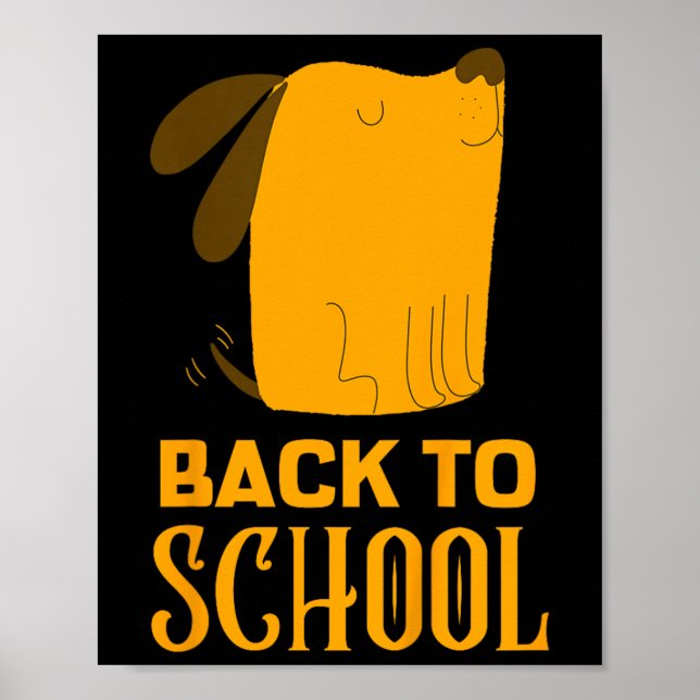Roliga kläder för flickor tillbaka till skolan bak poster (Framsidan)