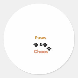 Roliga Klistermärken Med Paws & Chaos Klassisk Run