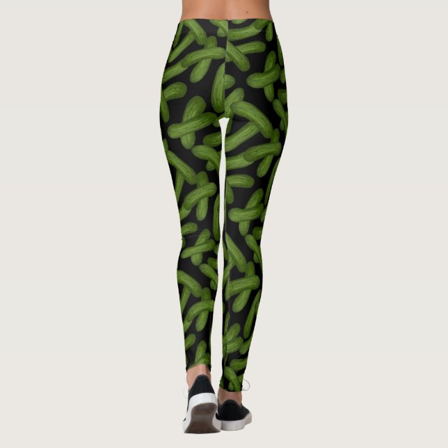 Roliga knipor all över tryckdamasker leggings (Baksida)