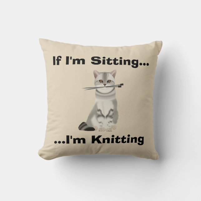 Roliga Knitters dämpar Kudde (Framsida)