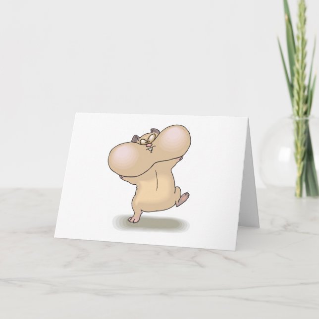 roliga knubbiga kinder hamster kort (Framsida)