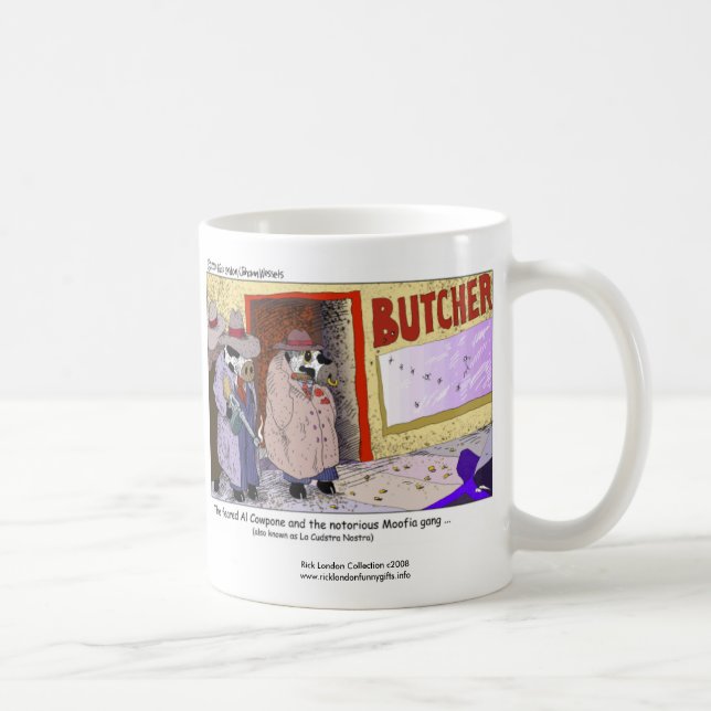 Roliga kor: Ko Maffian Al Cowpone Kaffe Mugg (Höger)