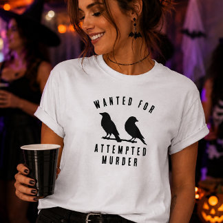 Roliga Kråkor Eftersökta För Mordförsök Halloween T Shirt