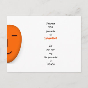 Roliga Kreativa Wifi Lösenordsidé Citat Skämt Humo Vykort