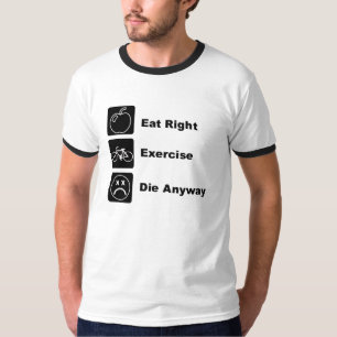 Roliga KRW äter höger & övar T-tröja T-shirt