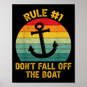 Roliga kryssningströjor - Regel #1 Ramla inte av b Poster