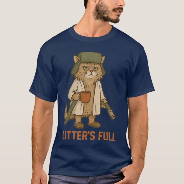 Roliga kullar Full katt rolig T Shirt (Framsida)