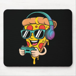 Roliga kvinnliga spelare pizza mat videospel män musmatta