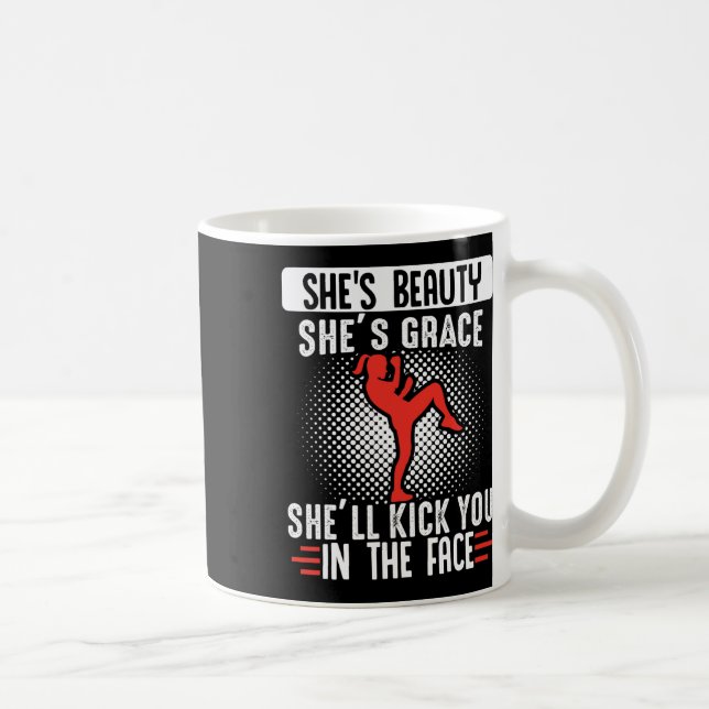 Roliga Kvinnor Kampsport Muay Thai  Kaffemugg (Höger)