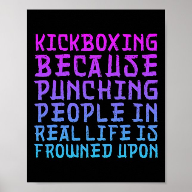 Roliga kvinnor kickboxning slår människor är ogill poster (Framsidan)