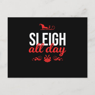 Roliga Kvinnors Jul Xmas Slay Släd All Day Helg Vykort