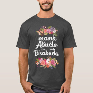 Roliga Kvinnors Mama Abuela Bisabuela Spanska Mödr T Shirt