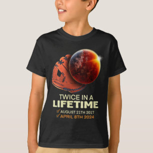 Roliga Kvinnors Solförmörkelse Två Gånger Livstid T Shirt