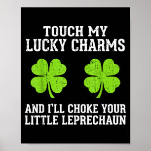 Roliga kvinnors st patricks dag irländsk shamrock poster