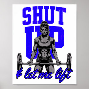 Roliga Kvinnors Tyngdlyftning Bodybuilding Muskel Poster