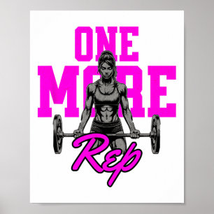 Roliga Kvinnors Tyngdlyftning Reps Bodybuilding Mu Poster