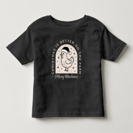 Roliga kyckling jul gård djur skämt  t shirt