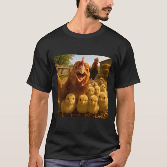 Roliga kyckling kycklingar för påsk kycklingar Hal T Shirt (Framsida)