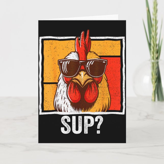 Roliga Kycklingar Gård Roligt För Bondgubbar W Kort (Framsida)