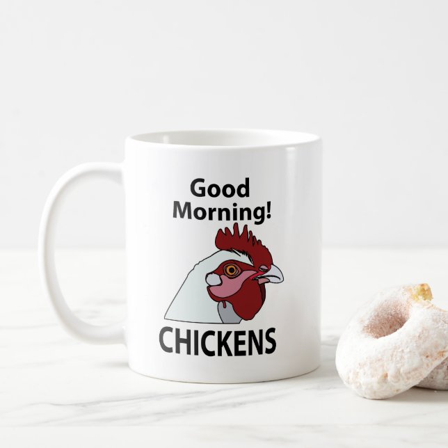 Roliga kycklingar god morgon  kaffemugg (Med munk)