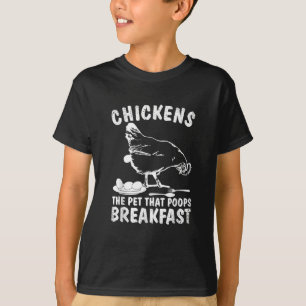 Roliga Kycklingar Husdjur Gödsel Frukost Bakgård B T Shirt