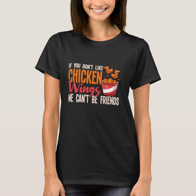 Roliga Kycklingvingar Kvinnor Barn T Shirt (Framsida)