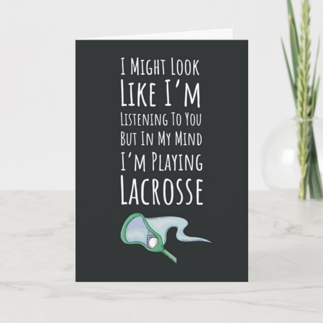 Roliga Lacrosse-kort Lagtränare Sport Cartoon Kort (Framsida)