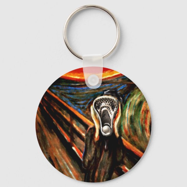 Roliga Lacrosse Sporter Nyckelring (Framsida)