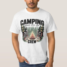 Roliga lägereldar vänner Rolig campingbesättning 