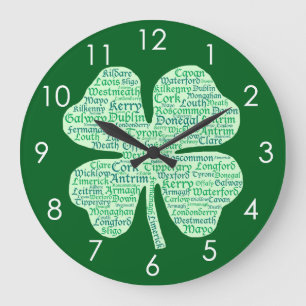 Roliga län av den Irland shamrocken Stor Klocka