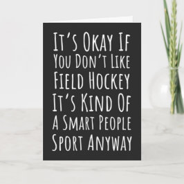 Roliga landhockeykort för idrottslag spelare kort