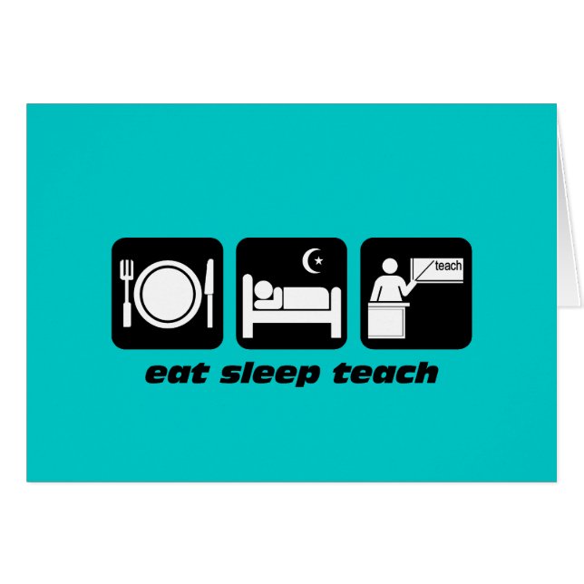 Roliga lärare hälsningskort (Framsidan Horizontal)