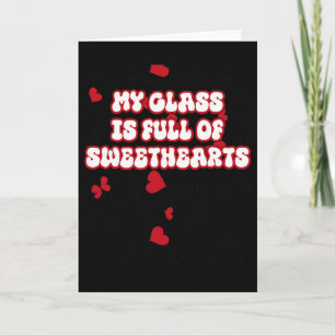 Roliga lärarvalentin, Min klass är full av socker Kort