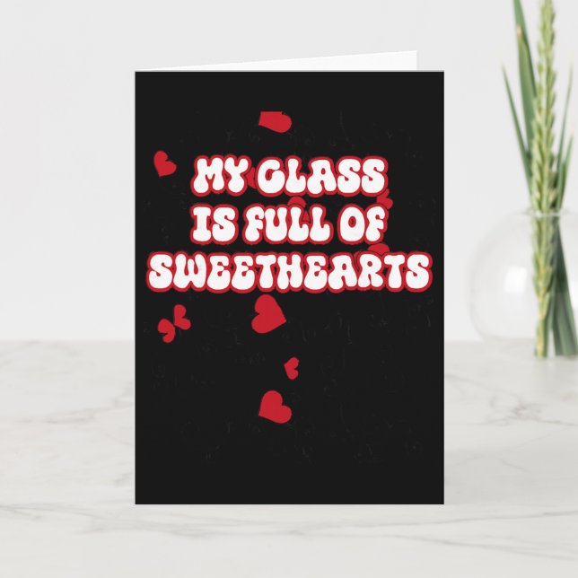 Roliga lärarvalentin, Min klass är full av socker Kort (Framsida)
