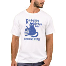 Roliga läsnoteringar och drinkande roast T-shirt