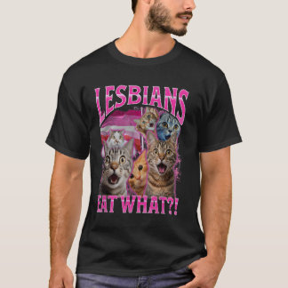 Roliga Lesbiska Kattägare Lesbiska Äter Vad T Shirt