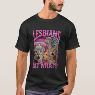Roliga lesbiska skjorta kattägare lesbiska äter va t shirt