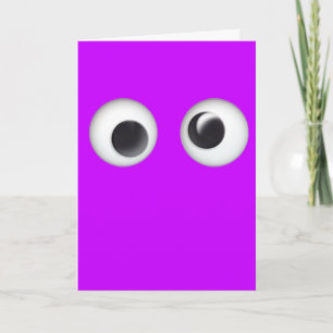 Roliga lila Googly-ögon Halloween-labyrint för bar Kort