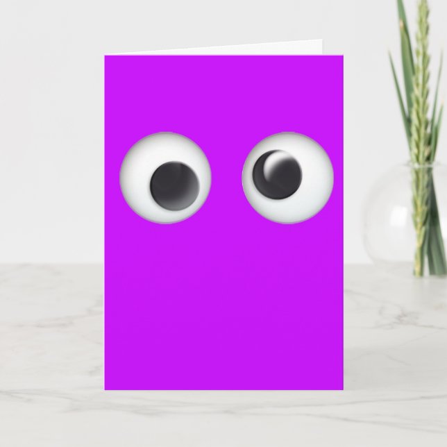 Roliga lila Googly-ögon Halloween-labyrint för bar Kort (Framsida)