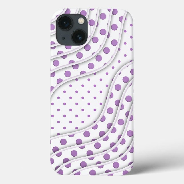 Roliga lila prickar Stilrent modernt design (Baksida)