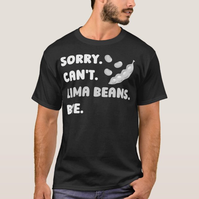 Roliga Lima-bönor Växtgrönsak T Shirt (Framsida)