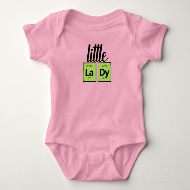 Roliga Little LaDy Periodiska Systemets Kemiska Sy T Shirt (Framsida)