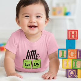 Roliga Little LaDy Periodiska Tabell Element Symbo T Shirt