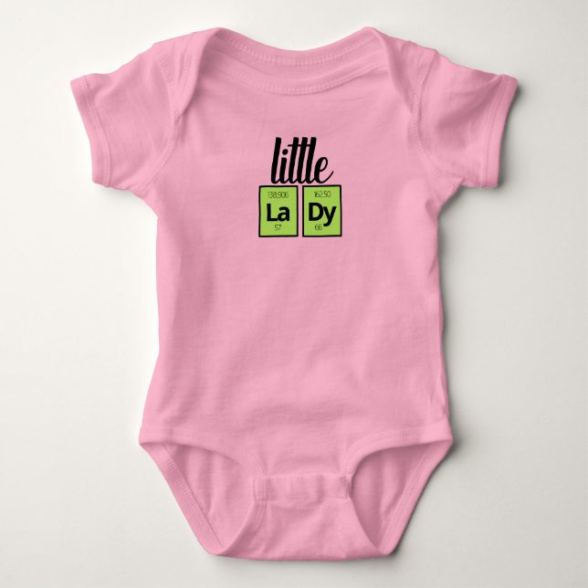 Roliga Little LaDy Periodiska Tabell Element Symbo T Shirt (Framsida)