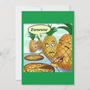 Roliga LTCartoons Ananas Pizza Tecknad Kort