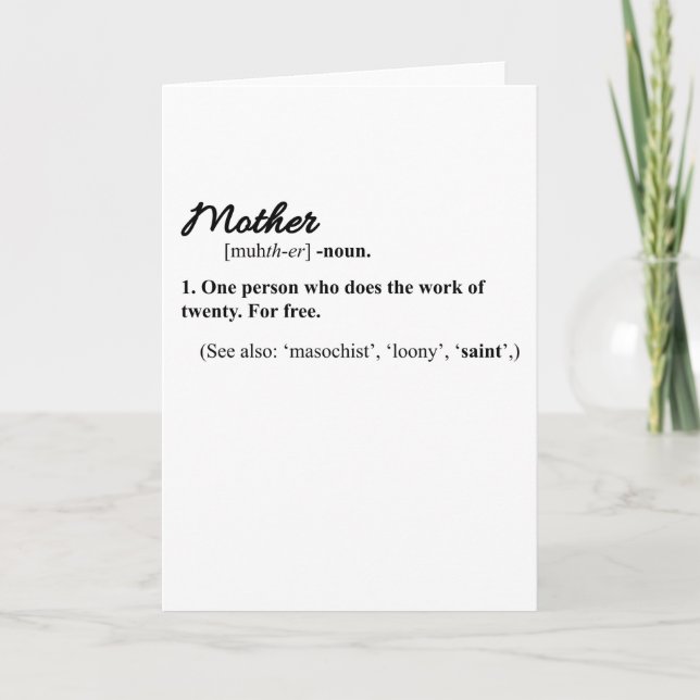ROLIGA MAMMA Citat Glad Mors Dag Mamma Cool Mamma Kort (Framsida)