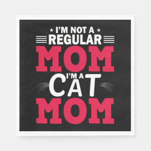 Roliga Mamma t-tröjor, Kattmamma tee, Graviditet, Pappersservett