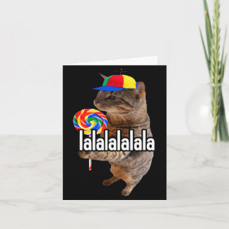 Roliga Män Lalalala Dumma Katt Lollipop Meme Kort
